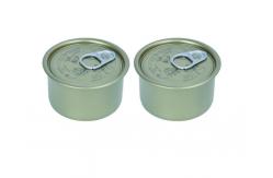 China 200ml Metal Tin Cans With Pull Ring Recyclable Plastic Lids Food Storage supplier