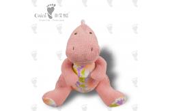 China 28 X 32cm Soft Plush Toy PP Cotton Plush Pink Dinosaur Plushie Animal supplier