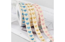 China 16mm*9m Heart Pattern Jacquard Cotton Ribbon For Clothing Accessories supplier