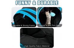 China Portable Collapsible 3 Way Cat Tunnel With Pom Ball supplier