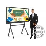 China 4K AG Glass 55 - 110 Dual Screen 20 Touch Points Interactive Flat Panel For Meeting Room for sale