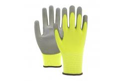 China Green Polyester Garden Work Gloves Comfortable Breathable Protective Gloves supplier