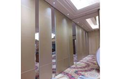 China UK Meeting Room Folding Soundproof Collapsible Partition Wall With Track And Roller System supplier