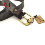 Chenverge Black Genuine Leather Belt Width 38mm With Copper Pin Buckle for sale