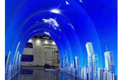 China Customized Shape Interior Curved RGB LED Screen Passageway Background supplier