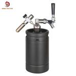 Matte Black Pressurized Mini Keg , 2L 64oz Pressurized Beer Mini Keg System