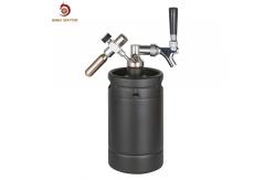 China Matte Black Pressurized Mini Keg , 2L 64oz Pressurized Beer Mini Keg System supplier