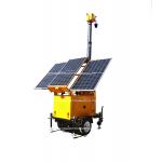 Mobile Solar Powered Camera Cctv Trailer Mounted Telescopic Mast Portable Solar Powered Camera Trailer For Public Activity Monitoring for sale