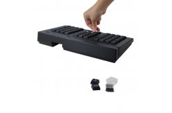 China RJ45 Connector 60 Keys POS Programmable Keyboard With Magnetic Card Reader supplier