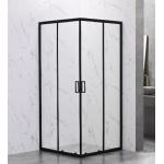 Corner Bathroom Black Frame 2 Sided Shower Cubicle Aluminum Frame for sale