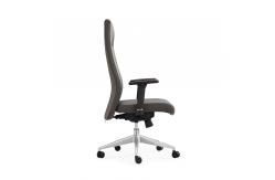 China Comfortable Authentic Leather Rolling Office Chair High Density Foam supplier