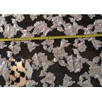Fashion Chenille Embroidered Lace Fabric , Polyester Mesh Fabric For Dresses for sale