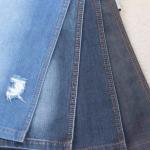 Indigo 100% Cotton French Terry Knitted Denim Fabric For Jeans for sale