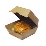 Custom Order Accepted Food Grade Kraft Burger Box for Eco-Friendly Fast Food Packaging for sale