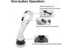 China Rechargeable Cordless Electric Spin Scrubber With 4 Replaceable Brush Heads supplier