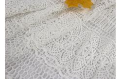 China Textile Milk Silk Soft Water Soluble Guipure Women Dress Processing Lace Fabric supplier