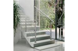 China Modern Stainless Steel Handrails with Polished Finish for Glass Staircases supplier