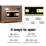 0.55 Cu Ft Fingerprint Lock Office Safe Box For Security