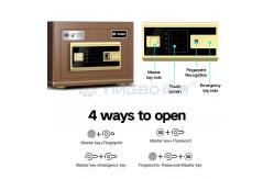 China 0.55 Cu Ft Fingerprint Lock Office Safe Box For Security supplier