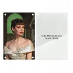 DIY Printing Blank Sublimation Glass Photo Frame With Alloy Stand Custom Sublimation Picture Frame for sale