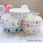  				Pet Porcelain Engaved Printing Cute Dog Bowls Pup Cat Feeder 	         for sale