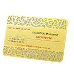 Vip 	Rose Gold  Metal Business Cards Custom Engraved Golden Plated Advertisementing for sale