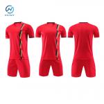Professional Plain Soccer Jersey for School/Club Game Training 150gsm Fabric Weight Back Name Placement for sale