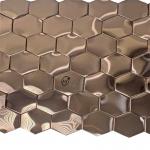 Hexagon Brushed Stainless Steel Mosaic Tiles for sale