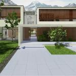 Garden Granite Floor Matte Finished Rustic Tiles Anti Slip Public Parking for sale