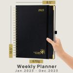 Wirebound Executive Planner 2023 , Weekly Schedule Custom Monthly Planner