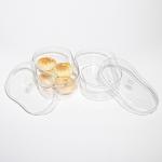 Custom Food Grade Transparent Gift Box U Shape PET Cupcake Packaging Boxes