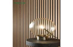 China Noise Reduction MDF Board Wood Slat Acoustic Panel With PET Panel Backing supplier