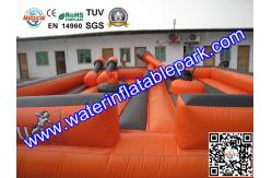 China Orange Square Inflatable Gladiator Joust / Durable Inflatable Jousting Arena supplier