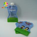 Reusable Food Pouch Packaging / Leak Proof Baby Food Pouches With Dual Zipper for sale