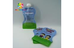 China BPA Free reusable squeezed baby food pouches with nozzle , double zipper supplier