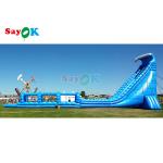 100ft Long Inflatable Water Slide Park Large Commercial Inflatable Water Slide With Pool
