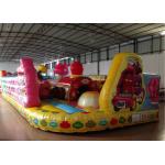 Cartoon Games Inflatable Fun City Silk Printing 0.55mm Pvc Tarpaulin 11 X 4.5 X 2.9m for sale