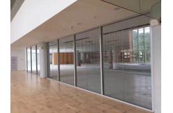 China Soundproof Fireproof Sliding Office Partition Glass Walls With Aluminum Frame supplier