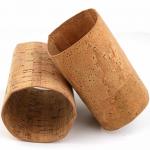 Heat Insulation Natural Cork Fabric Breathable Cork Cup Sleeve Reusable OEM for sale