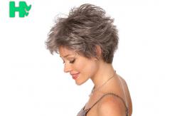 China Sheath Synthetic Tanny Short Hair Wig Adjustable Cap Size supplier