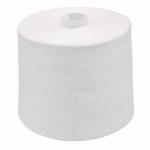 100% Polyester Ring Spun Yarn Pre Dyed Raw White For Sewing 40/2 TFO Techs Process for sale