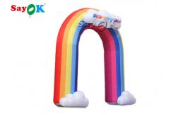 China Colorful Oxford Cloth 210D Inflatable Rainbow Arch supplier