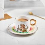 Ready To Ship In Stock Dinnerware Type Coffee Tea Sets Ceramic Cup And Plate Set With Oven Advantage Custom Printed Mugs for sale