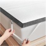 4 Inch Egg Crate Infused And Charcoal Memory Foam Topper Double Layer