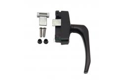 China Square Pressed Door And Window Handle Custom Zinc Handle Aluminum Seat Black supplier