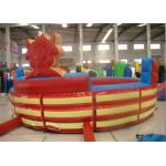 Attractive Inflatable Rodeo Bull , Funny Theme Inflatable Bull Ride Digital Printing