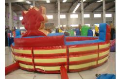 China Attractive Inflatable Rodeo Bull , Funny Theme Inflatable Bull Ride Digital Printing supplier