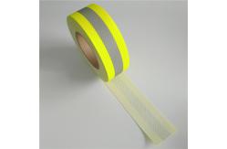 China Warning Segmented Reflective Tape Sew On Yellow Silver Flame Retardant Reflective Tape 1mx50m supplier