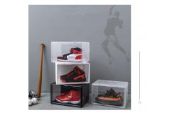 China Magnetic 39X29cm Plastic Shoe Box Organizer Plastic Container For Sneakers supplier