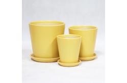 China Modern Gloss Flower Ceramic Pots With Drainage Hole supplier